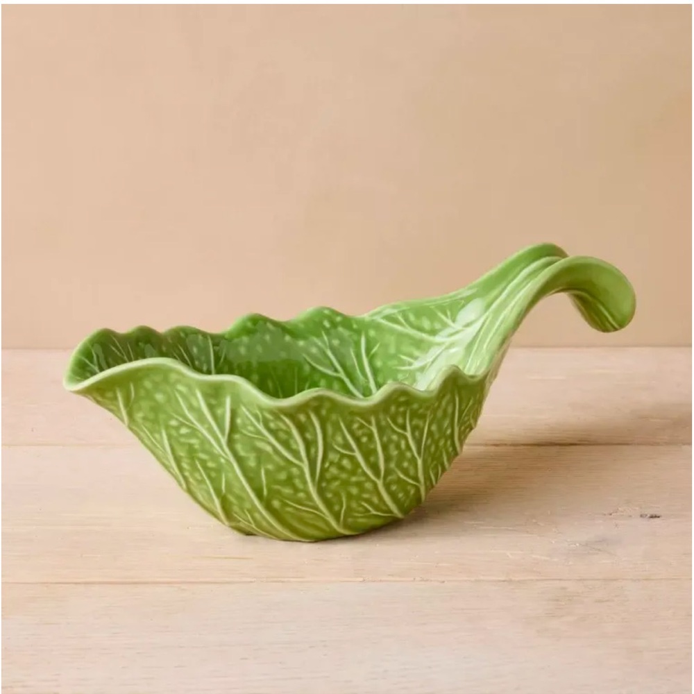 John Derian Cabbage Stoneware Gravy Boat